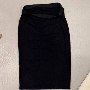 Hatch Black Maternity Midi Skirt